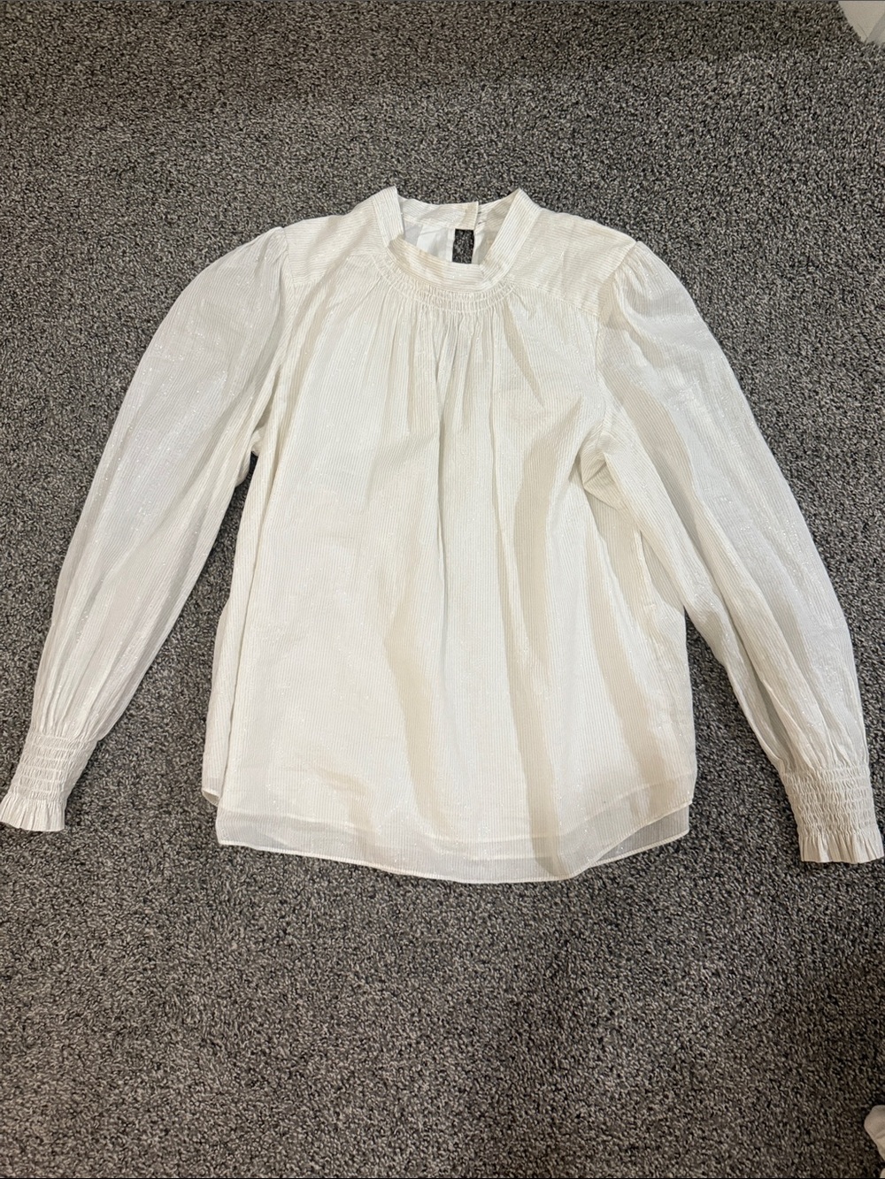 Metallic striped blouse